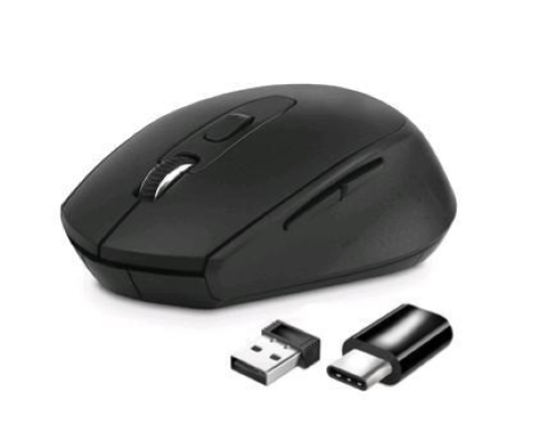 ATLANTIS OFFICE 7030G MOUSE WIRELESS OTTICO 1.600 PDI 6 TASTI BLACK